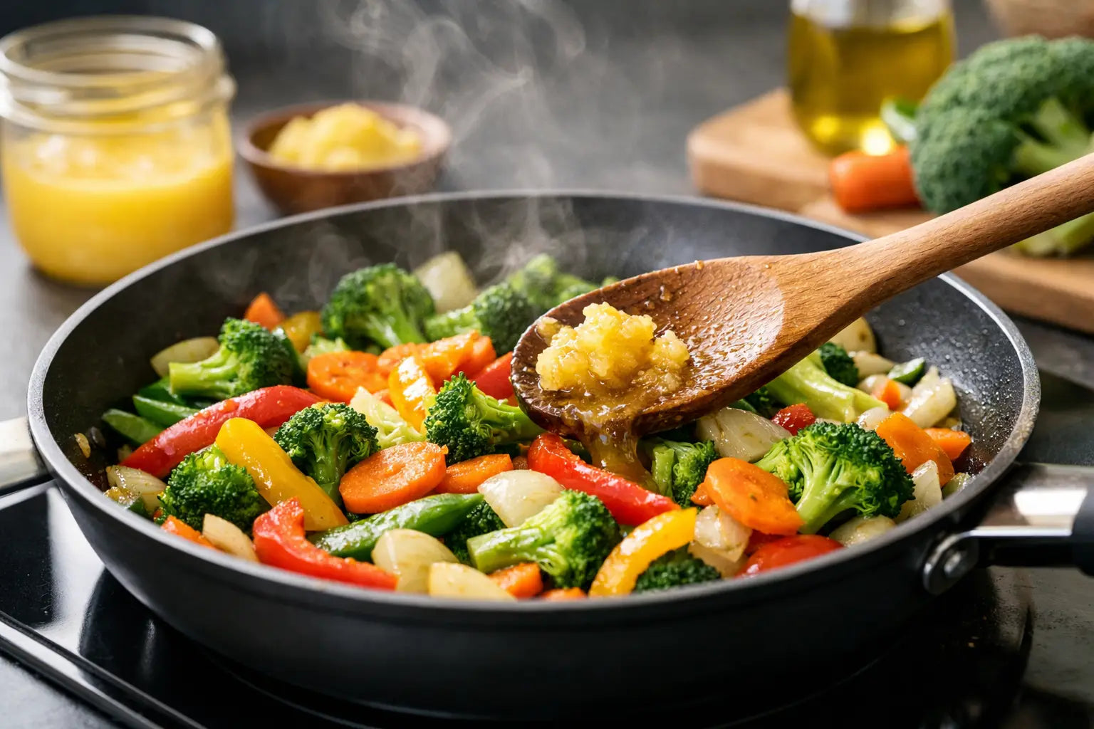 Como refogar legumes com ghee sem deixá-los murchos