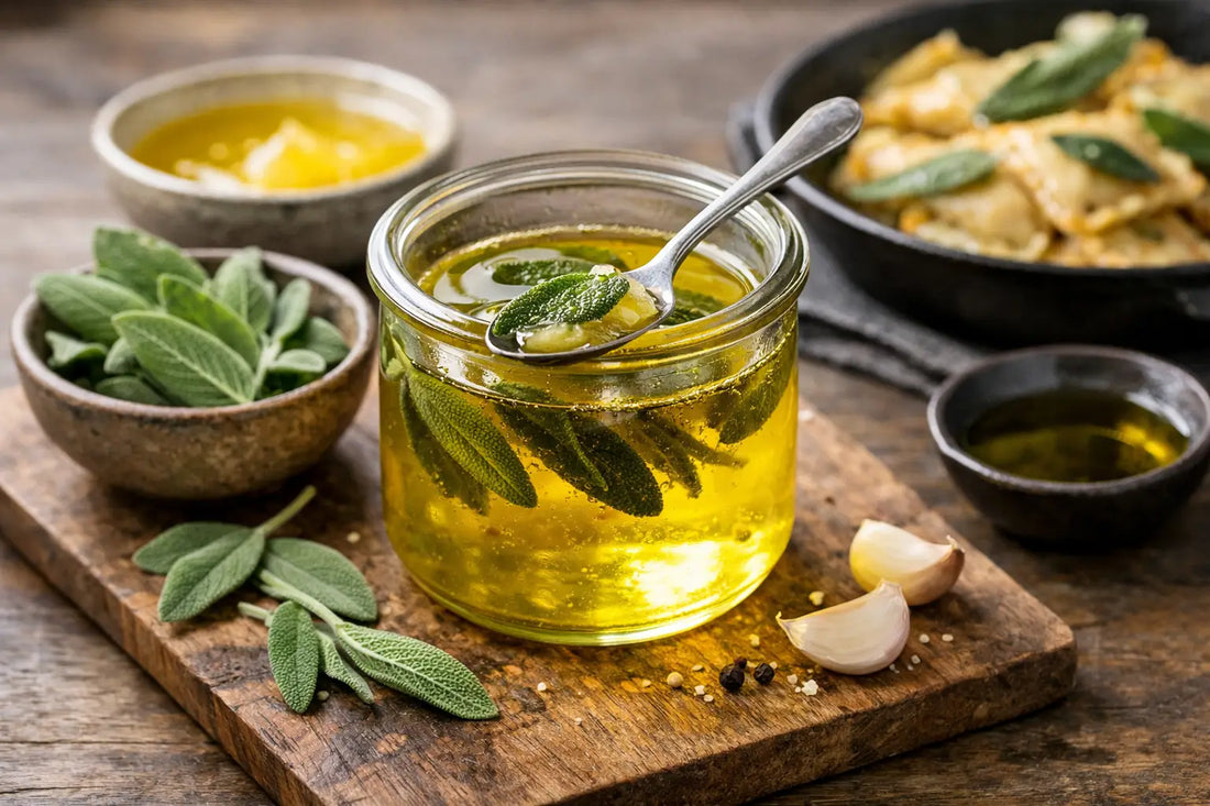 Ghee com sálvia: sabor verde para mandar ver